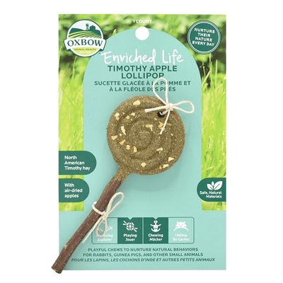 Enriched Life - Timothy Lollipop (Apple) - J & J Pet Club - Oxbow