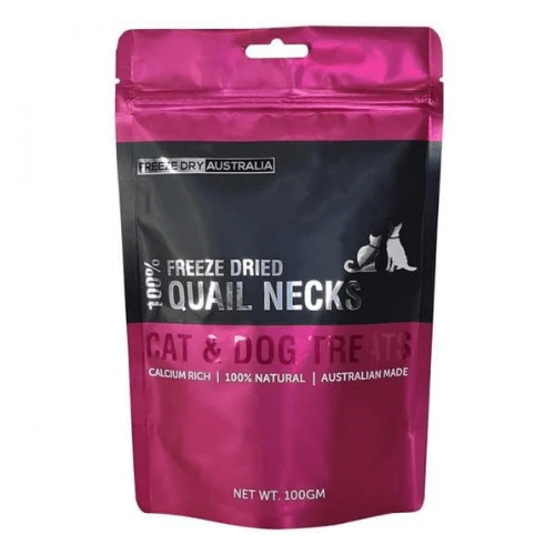 Freeze Dried Pet Treats - Quail Necks - 100 g