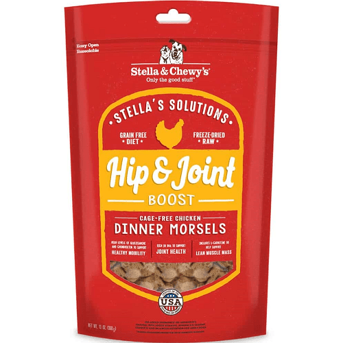 Freeze Dried Raw Dog Food - Solutions - Hip & Joint Boost - Chicken Dinner Morsels - 13 oz - J & J Pet Club - Stella & Chewy's