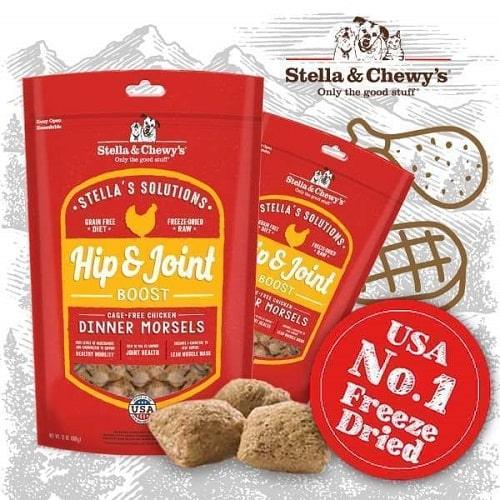 Freeze Dried Raw Dog Food - Solutions - Hip & Joint Boost - Chicken Dinner Morsels - 13 oz - J & J Pet Club - Stella & Chewy's