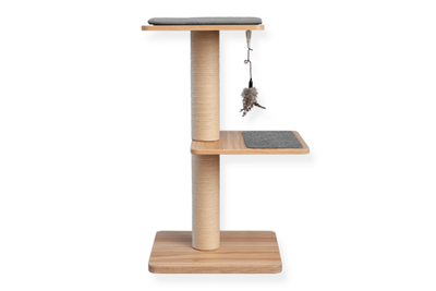 KATT3 EVO Classic Brown Wooden Cat Tree - 14" x14" x 30" - J & J Pet Club - Be One Breed