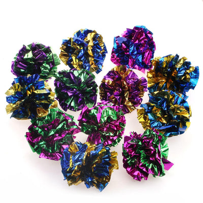 Mylar Balls Cat Toy - Shiny Crinkle Ball - J & J Pet Club - Wonpet