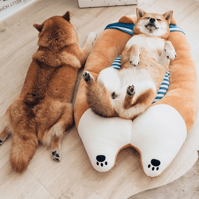 Navy Series Pet Beds - Lying Shiba Inu - 78 x 50 cm - J & J Pet Club - FUKUFUKU Pet