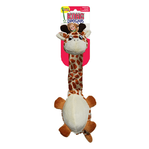 Plush Dog Toy - Danglers Giraffe - J & J Pet Club - Kong