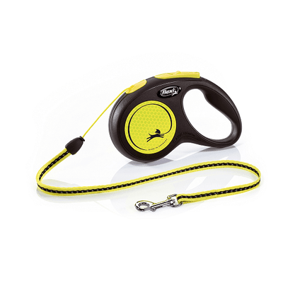 Retractable Leash - New Neon - S Cord 16 ft/5 m - J & J Pet Club - Flexi