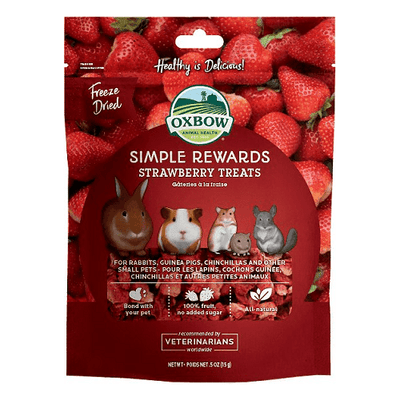 Simple Rewards - Small Animal Treat - Strawberry - 0.5 oz - J & J Pet Club - Oxbow