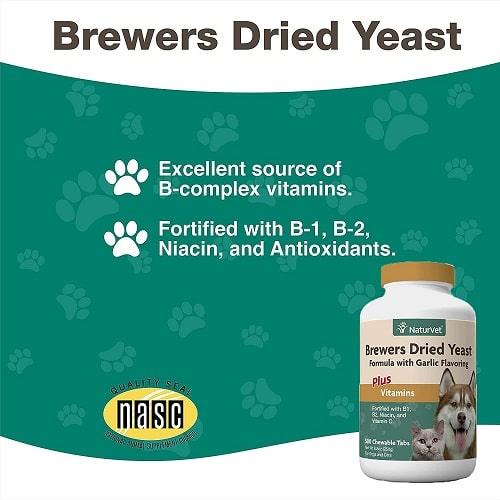 Skin & Coat Care Supplement - Brewers Dried Yeast With Garlic Chewable Tablets (Plus Vitamins) - J & J Pet Club - Naturvet