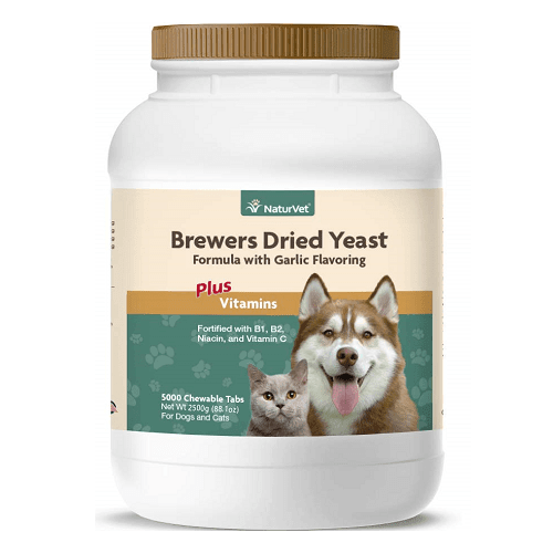 Skin & Coat Care Supplement - Brewers Dried Yeast With Garlic Chewable Tablets (Plus Vitamins) - J & J Pet Club - Naturvet