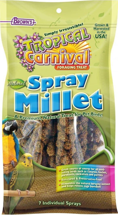 Tropical Carnival - Natural Spray Millet - 7 ct - J & J Pet Club - Brown's