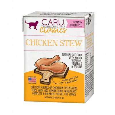 Wet Cat Food - Classic Stew - Natural Chicken - 6 oz - J & J Pet Club - Caru