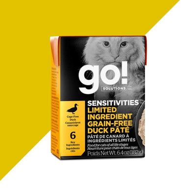 Wet Cat Food - SENSITIVITIES - LIMITED INGREDIENT - Grain Free Duck Pâté - 6.4 oz - J & J Pet Club - GO!
