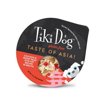 Wet Dog Food - PETITES TASTE OF THE WORLD - Asian Chicken Stir Fry - 3 oz cup - J & J Pet Club - Tiki Dog