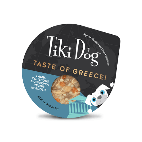 Wet Dog Food - PETITES TASTE OF THE WORLD - Mediterranean Influence - 3 oz cup - J & J Pet Club - Tiki Dog