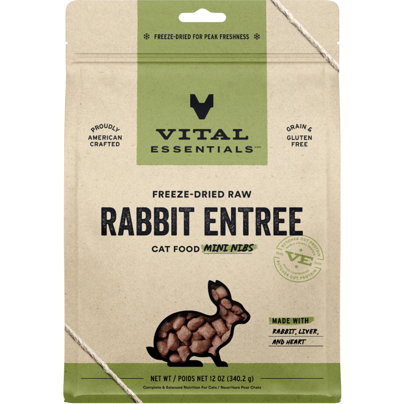 Freeze Dried Cat Food - Rabbit Entree - Mini Nibs