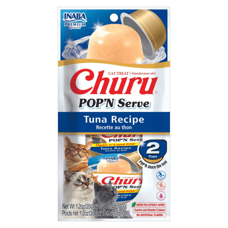 Likable Cat Treat - CHURU POP'N SERVE - Tuna Recipe - 1.2 oz cup, 2 ct