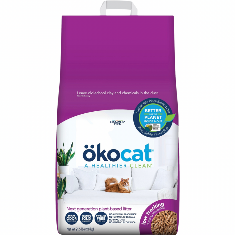 Low Tracking, Less Mess Mini-Pellets Clumping Wood Cat Litter