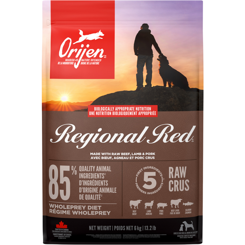 Nourriture de chien sec - rouge régional