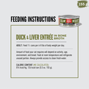 Canned Cat Food - CHUNKS & SHREDS - Duck & Liver Entrée