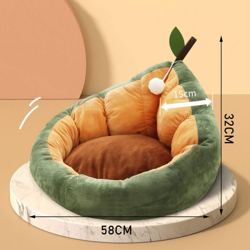 Fantasy Velvet All Seasons Pet Bed - Avocado