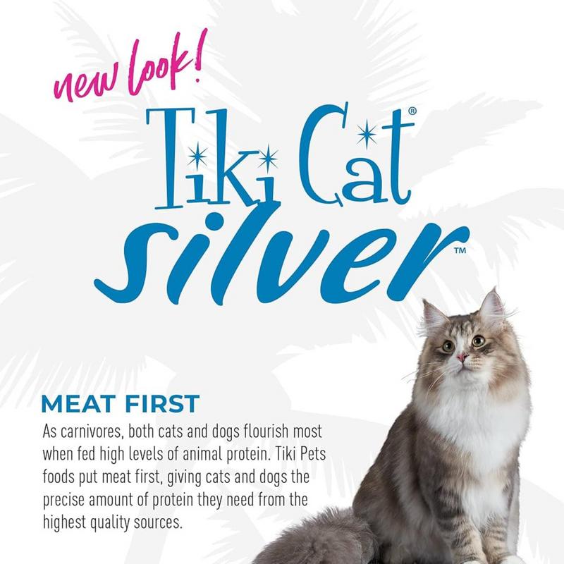 Wet Cat Food - SILVER MOUSSE - Chicken & Pumpkin in Broth For Senior Cats Aged 11+, 2.8 oz pouch