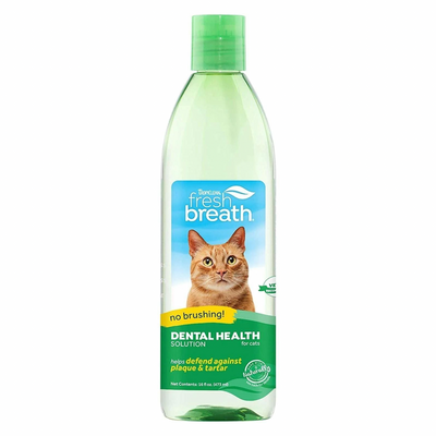 Respiration fraîche - Solution de santé dentaire pour les chats (soins quotidiens) - 16 oz