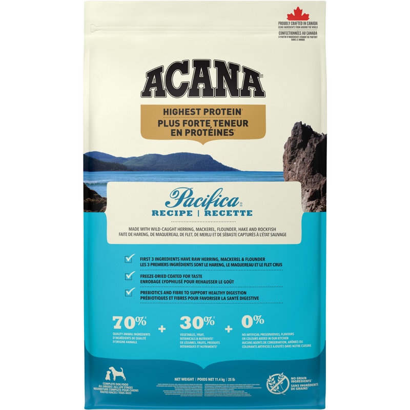 Dry Dog Food - HIGHEST PROTEIN - Pacifica Recipe