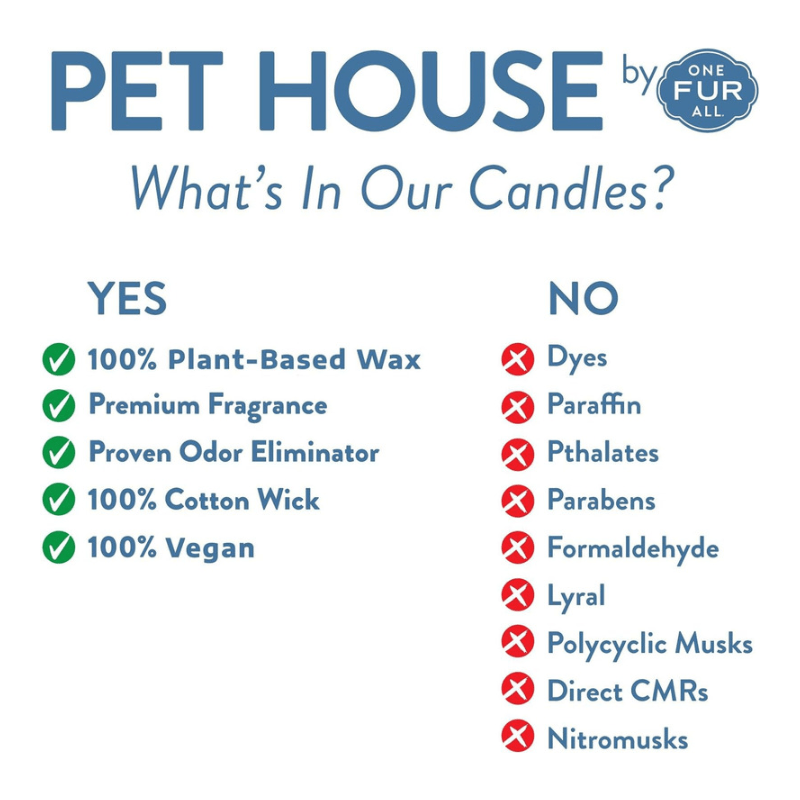 100% Plant-Based Wax Candle, Fresh Citrus - 8.5 oz - J & J Pet Club - Pet House