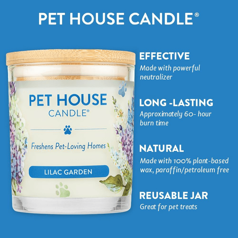 100% Plant-Based Wax Candle, Lilac Garden - 8.5 oz - J & J Pet Club - Pet House