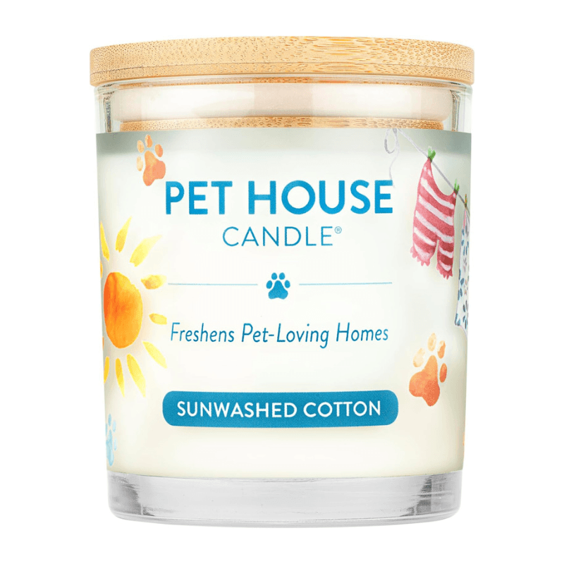 100% Plant-Based Wax Candle, Sunwashed Cotton - 8.5 oz - J & J Pet Club - Pet House