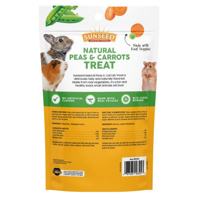 Freeze Dried Small Animal Treat - Peas & Carrots - 3 oz