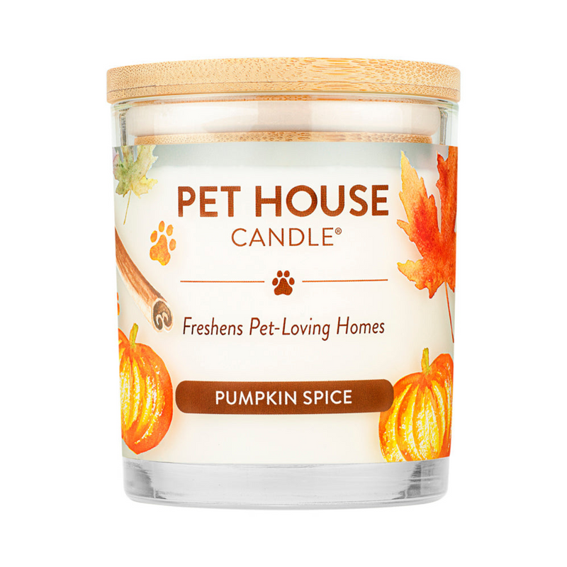 Pet House - Bougie de cire de soja 100% naturelle - Pumpkin Spice - Grand 8,5 oz