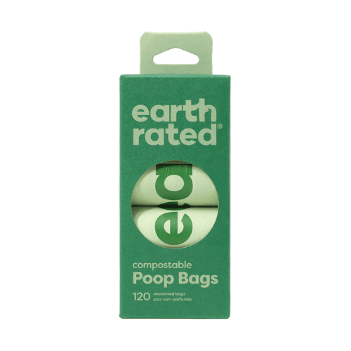 120 Certified Compostable Bags on 8 Refill Rolls - Unscented - J & J Pet Club - Earth Rated