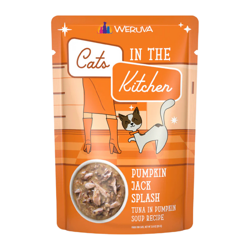 Wet Cat Food - Cats in the Kitchen - Pumpkin Jack Splash - Tuna in Pumpkin Soup - 3 oz pouch