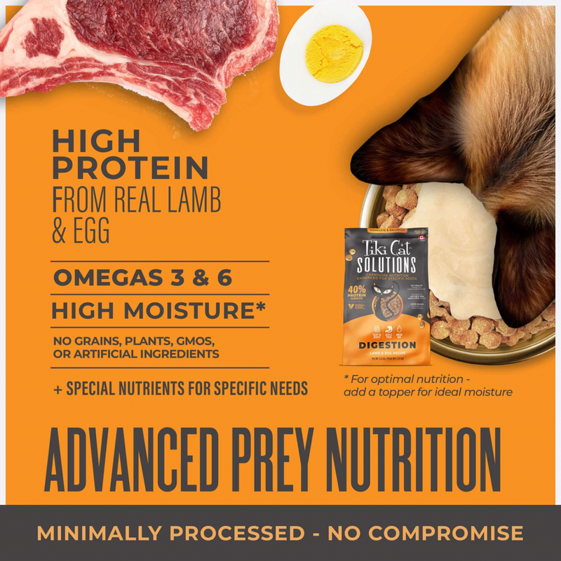 Dry Cat Food - SOLUTIONS - Digestion - Lamb & Egg Recipe