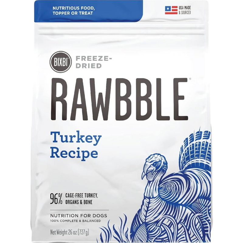 Freeze Dried Dog Food - RAWBBLE -  Turkey Recipe