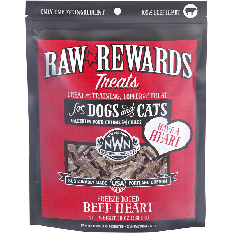 Freeze Dried Treat for Dogs & Cats - RAW REWARDS - Beef Heart