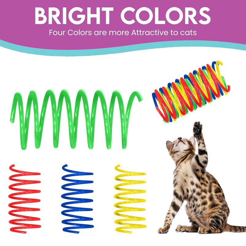 Springs coloré jouets de chat - 10 pk