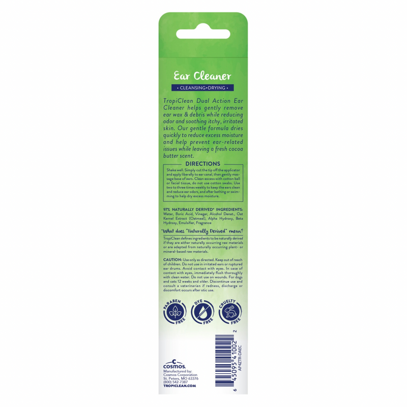 Dual Action Ear Cleaner For Dogs & Cats - 4 fl oz