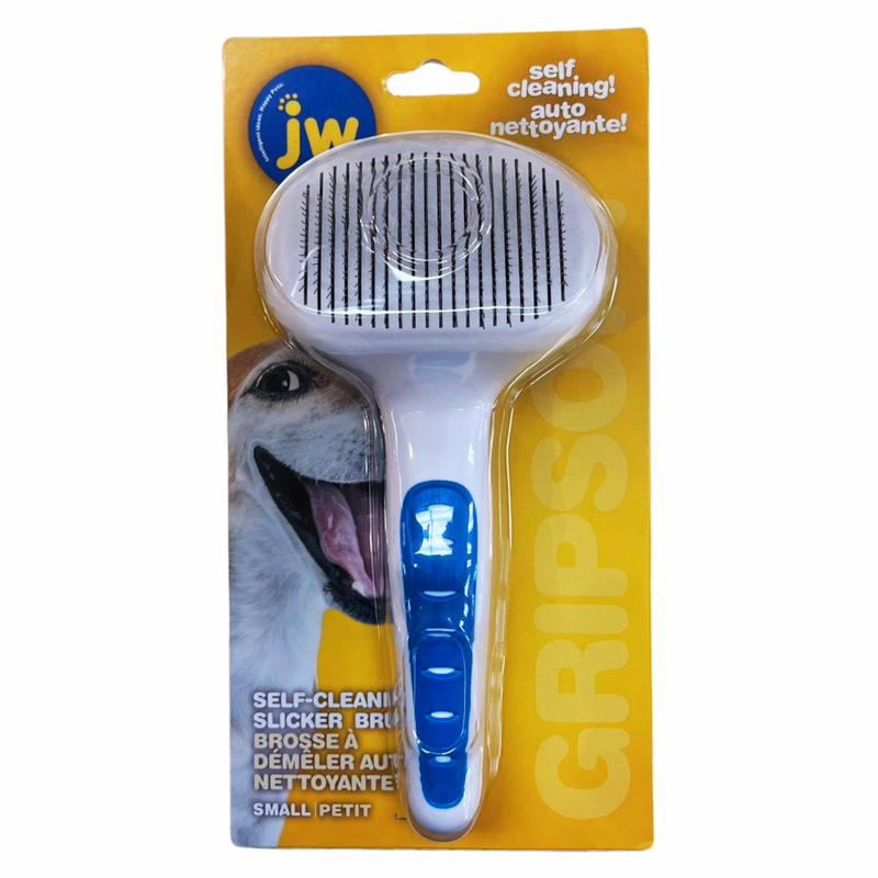 Gripsoft, brosse slickers auto-nettoyant pour chien