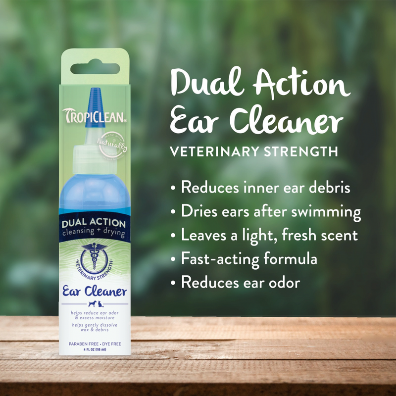 Dual Action Ear Cleaner For Dogs & Cats - 4 fl oz