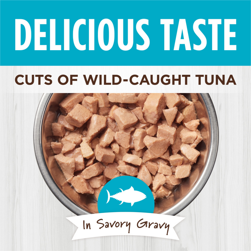 Wet Cat Food Topper - HEALTHY CRAVINGS - Real Tuna Recipe - 3 oz pouch