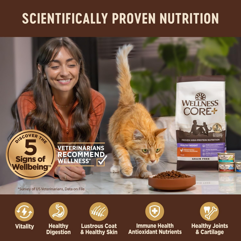 Dry Cat Food - CORE+, Grain Free Chicken & Turkey - INDOOR Adult