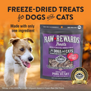 Freeze Dried Treat for Dogs & Cats - RAW REWARDS - Pork Heart