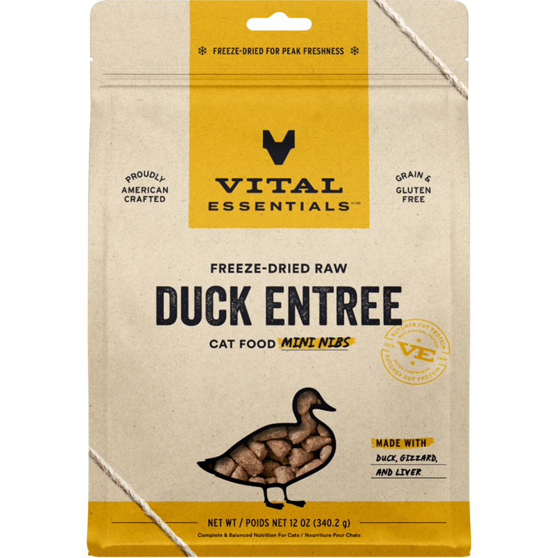 Freeze Dried Cat Food - Duck Entree - Mini Nibs