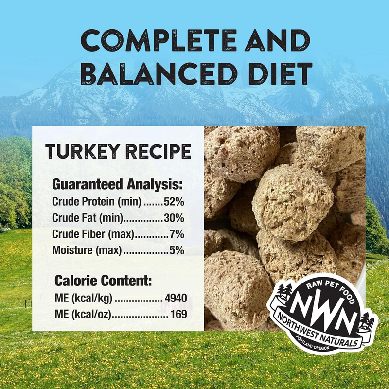 Freeze Dried Dog Food - Nuggets - Turkey Recipe