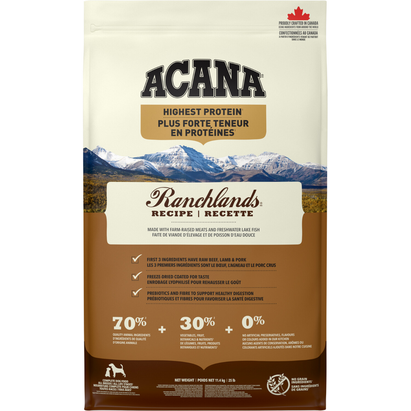 Dry Dog Food - HIGHEST PROTEIN - Ranchlands Recipe