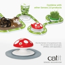 360° Interactive, Motion-activated Feather Cat Toy, Senses 2.0 Playground - Mushroom - J & J Pet Club - Catit