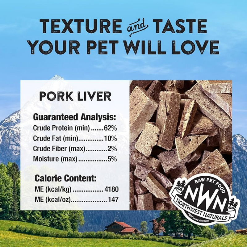 Freeze Dried Treat for Dogs & Cats - RAW REWARDS - Pork Liver