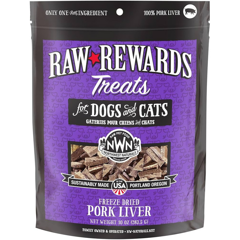 Freeze Dried Treat for Dogs & Cats - RAW REWARDS - Pork Liver