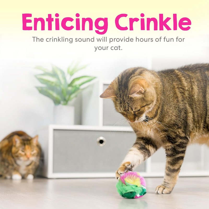 Cat Toy - 2.5" Large Crinkle Ball - 1 pc (Bulk)